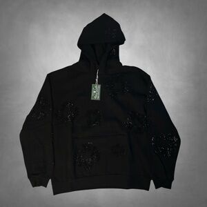 Black Denim Tears VVS Rhinestone Hoodie